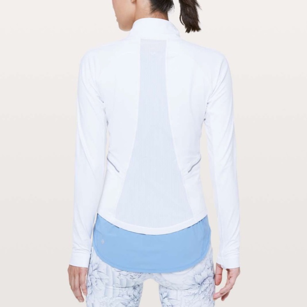 Lululemon Front of the Pack 1/2 Zip - White